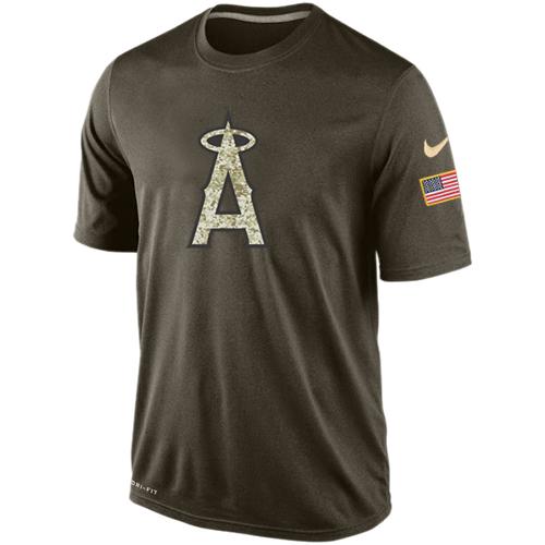 Men's Los Angeles Angels Salute To Service Nike Dri-FIT T-Shirt - Click Image to Close